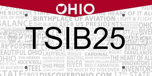 TSIB25 Ohio License Plate