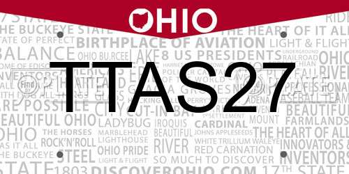 TTAS27 Ohio License Plate