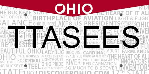 TTASEES Ohio License Plate