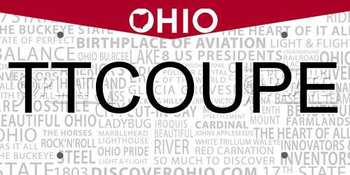 TTCOUPE Ohio License Plate