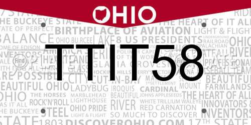 TTIT58 Ohio License Plate