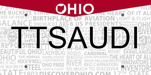 TTSAUDI Ohio License Plate