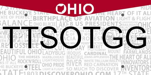 TTSOTGG Ohio License Plate