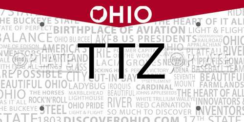 TTZ Ohio License Plate