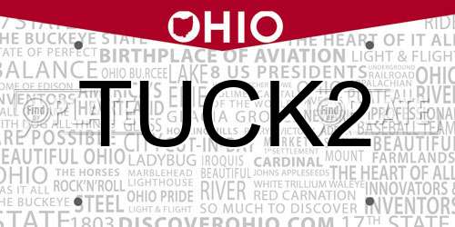 TUCK2 Ohio License Plate