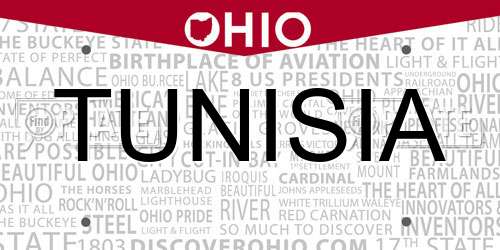 TUNISIA Ohio License Plate