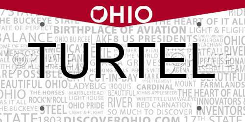 TURTEL Ohio License Plate