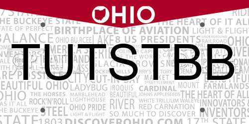 TUTSTBB Ohio License Plate