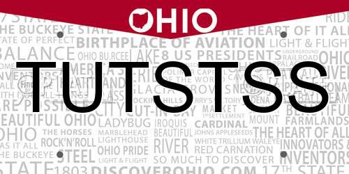 TUTSTSS Ohio License Plate