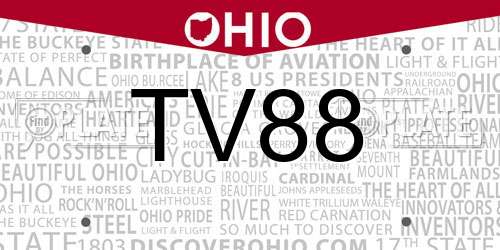 TV88 Ohio License Plate