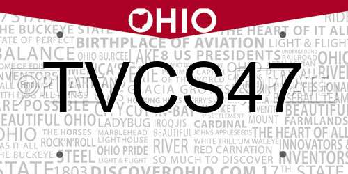 TVCS47 Ohio License Plate