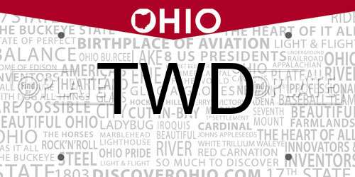 TWD Ohio License Plate