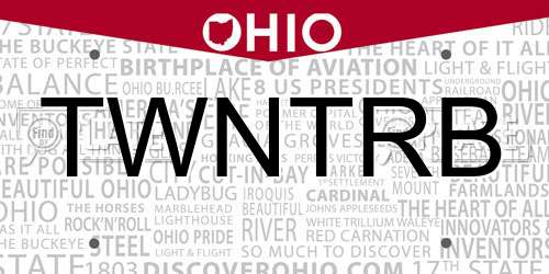 TWNTRB Ohio License Plate