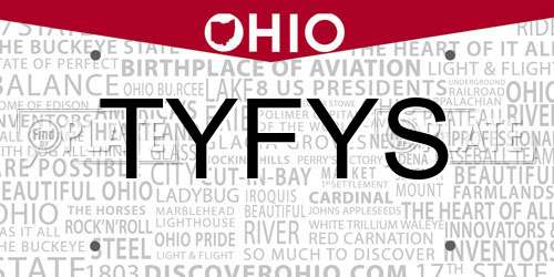 TYFYS Ohio License Plate