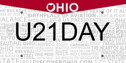 U21DAY Ohio License Plate