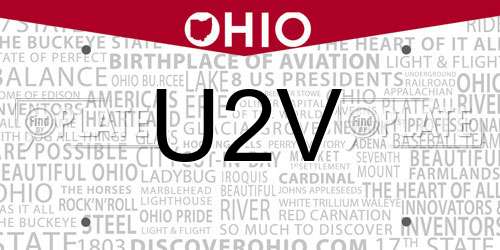 U2V Ohio License Plate