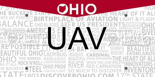 UAV Ohio License Plate