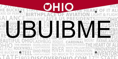 UBUIBME Ohio License Plate