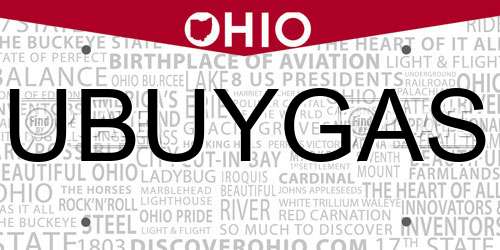 UBUYGAS Ohio License Plate