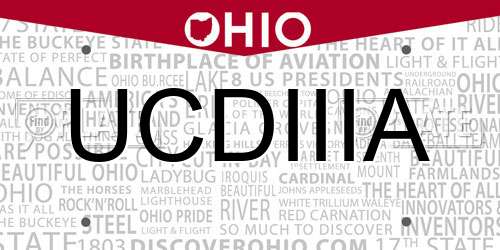 UCDIIIA Ohio License Plate