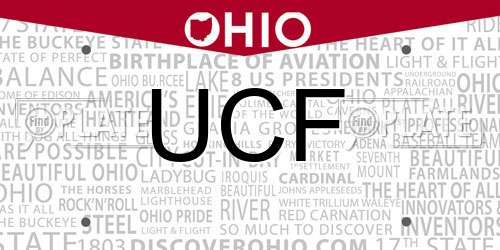 UCF Ohio License Plate