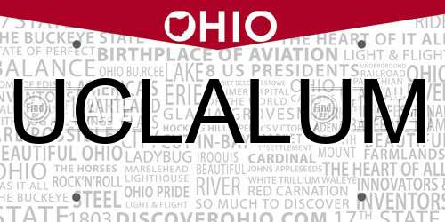 UCLALUM Ohio License Plate