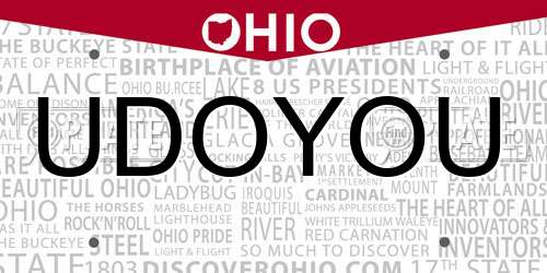 UDOYOU Ohio License Plate