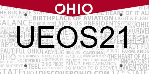UEOS21 Ohio License Plate