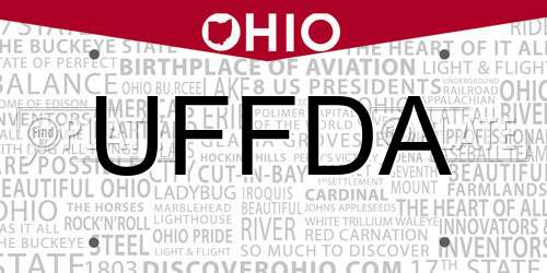 UFFDA Ohio License Plate