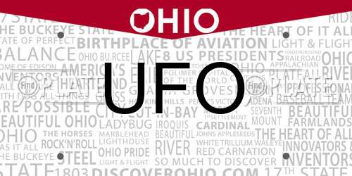 UFO Ohio License Plate