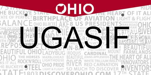 UGASIF Ohio License Plate