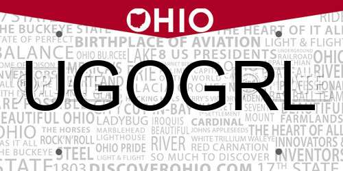 UGOGRL Ohio License Plate