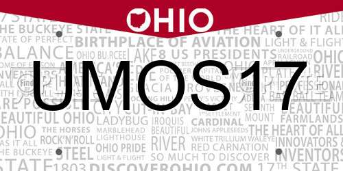 UMOS17 Ohio License Plate