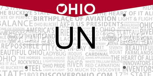 UN Ohio License Plate