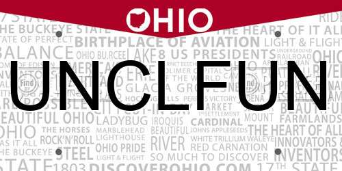 UNCLFUN Ohio License Plate