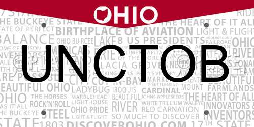 UNCTOB Ohio License Plate