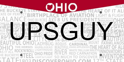 UPSGUY Ohio License Plate