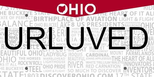 URLUVED Ohio License Plate