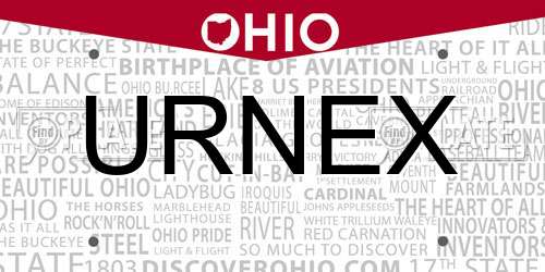 URNEX Ohio License Plate