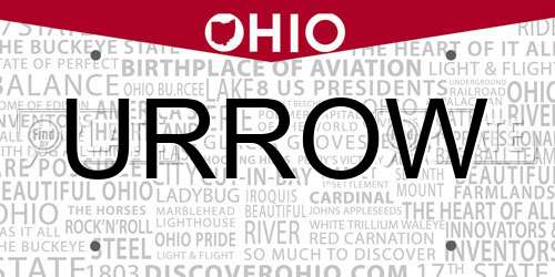 URROW Ohio License Plate