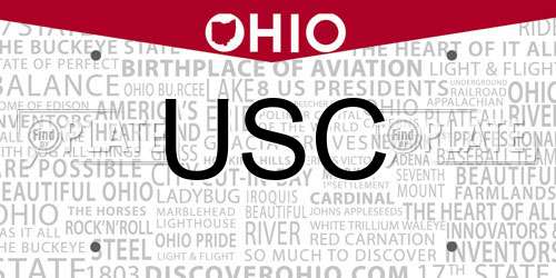 USC Ohio License Plate