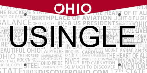 USINGLE Ohio License Plate