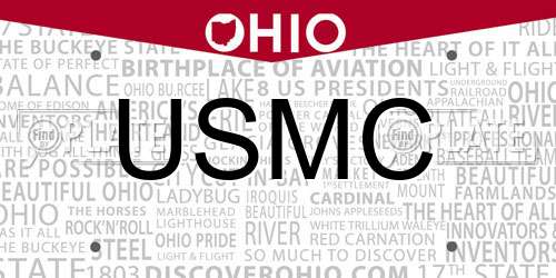 USMC Ohio License Plate
