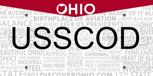USSCOD Ohio License Plate