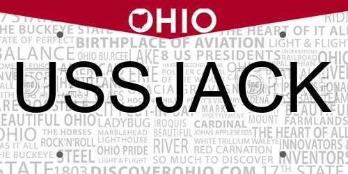 USSJACK Ohio License Plate