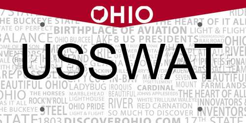 USSWAT Ohio License Plate