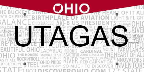 UTAGAS Ohio License Plate