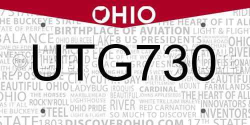 UTG730 Ohio License Plate