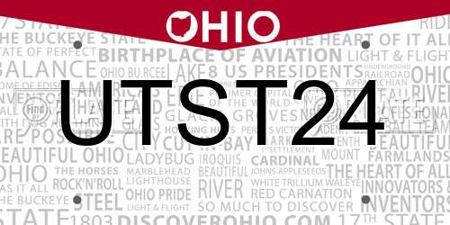 UTST24 Ohio License Plate