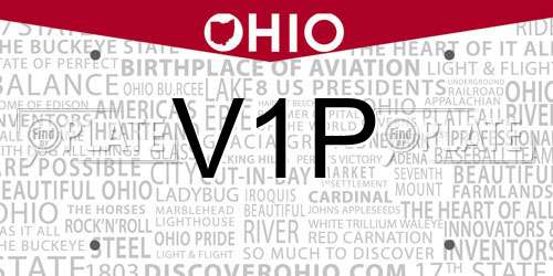 V1P Ohio License Plate